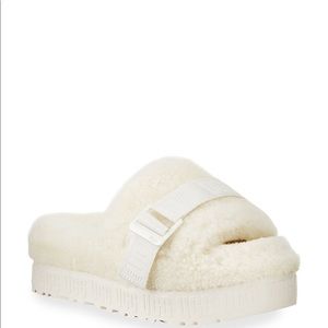 NWT UGG Fluffita Flatform Sheepskin Slippers, sz 7